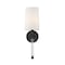 Z-Lite Mila 1 Light Wall Sconce, Matte Black & White 808-1S-MB - alternate 2